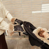 BINIBAMBA Coated Sheepskin Buggy Mittens - Noir + Toast - Noir + Toast [AWIN] [Natural Baby Shower Ltd]
