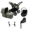 Bugaboo Donkey 5 Mono Complete + Cloud T Travel System - Forest Green / 1x Base [AWIN] [Natural Baby Shower Ltd]