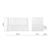 CuddleCo Beaumont Low Cot Bed - White