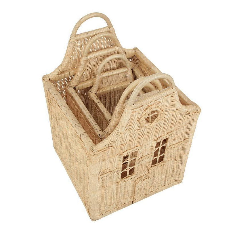 CuddleCo Dutch House Storage Baskets - Set of 3 - Natural