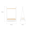 CuddleCo Nola Clothes Rail - White/Natural