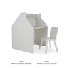 CuddleCo Storage Desk + Easel & Chair - Pebble