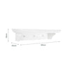 CuddleCo Shelf with 3 knobs - Assembled - White