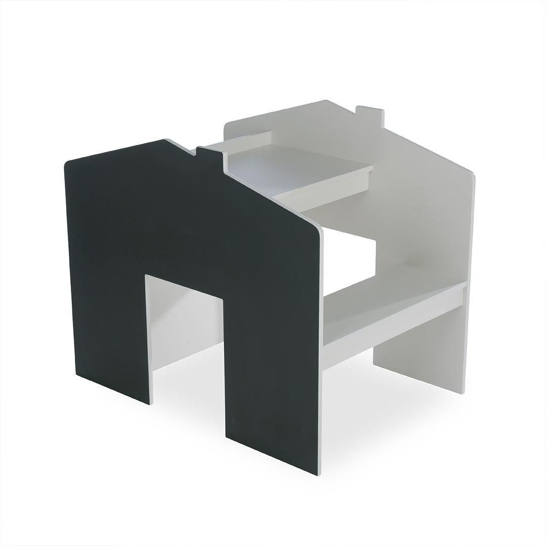 CuddleCo Storage Desk with Bench - Pebble