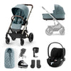 CYBEX Balios S Lux + Cloud T Travel System - Stormy Blue / No Base / Gold Footmuff [AWIN] [Natural Baby Shower Ltd]