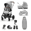 CYBEX Balios S Lux Essential Pushchair Bundle - Stone Grey / Gold Footmuff [AWIN] [Natural Baby Shower Ltd]