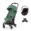 CYBEX Coya Compact Stroller + Cloud T Travel System - Leaf Green / Matt Black / With Base [AWIN] [Natural Baby Shower Ltd]