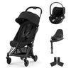 CYBEX Coya Compact Stroller + Cloud T Travel System - Sepia Black / Matt Black / With Base [AWIN] [Natural Baby Shower Ltd]