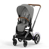 CYBEX e-Priam Pushchair - Mirage Grey - Chrome Brown / No Carrycot [AWIN] [Natural Baby Shower Ltd]