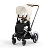 CYBEX e-Priam Pushchair - Off White - Chrome Brown / No Carrycot [AWIN] [Natural Baby Shower Ltd]