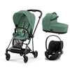 CYBEX Mios + Cloud T Travel System - Leaf Green - Chrome Brown / None / No Base [AWIN] [Natural Baby Shower Ltd]