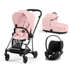 CYBEX Mios + Cloud T Travel System - Peach Pink - Matt Black / Lux / No Base [AWIN] [Natural Baby Shower Ltd]