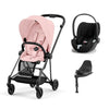 CYBEX Mios + Cloud T Travel System - Peach Pink - Chrome Brown / Lux / No Base [AWIN] [Natural Baby Shower Ltd]