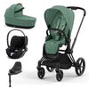 CYBEX Priam Cloud T Travel System - Leaf Green - Chrome Black / Lux / Cloud T + Base [AWIN] [Natural Baby Shower Ltd]