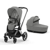 CYBEX Priam Pushchair - Mirage Grey - Chrome Black / Lux Carrycot [AWIN] [Natural Baby Shower Ltd]