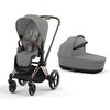 CYBEX Priam Pushchair - Mirage Grey - Rose Gold / Lux Carrycot [AWIN] [Natural Baby Shower Ltd]