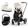 CYBEX Priam Cloud T Travel System - Off White - Rose Gold / Lux / Cloud T [AWIN] [Natural Baby Shower Ltd]