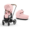 CYBEX Priam Pushchair - Peach Pink - Chrome Brown / Lux Carrycot [AWIN] [Natural Baby Shower Ltd]