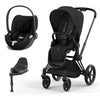 CYBEX Priam Cloud T Travel System - Sepia Black - Matt Black / None / Cloud T + Base [AWIN] [Natural Baby Shower Ltd]