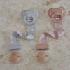 Elodie Details Pacifier Clip - Monkey Sunrise Pink - Wood Clip - Monkey Sunrise Pink / Wood Clip [AWIN] [Natural Baby Shower Ltd]