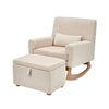 Gaia Baby Serena Rocking/Feeding Chair - Biscuit/Oak - Biscuit/Oak / With Footstool [AWIN] [Natural Baby Shower Ltd]