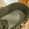 The Little Green Sheep Natural Knitted Moses Basket, Mattress & Stand