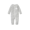MORI Clever Zip Sleepsuit - Grey Stripe - Grey Stripe / 18-24m [AWIN] [Natural Baby Shower Ltd]
