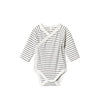 MORI Long Sleeve Kimono Bodysuit - Grey Stripe - 6-9m / Grey Stripe [AWIN] [Natural Baby Shower Ltd]