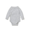 MORI Long Sleeve Kimono Bodysuit - Grey - 9-12m / Grey [AWIN] [Natural Baby Shower Ltd]