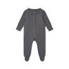 MORI Panda Ribbed Clever Zip Sleepsuit - Charcoal