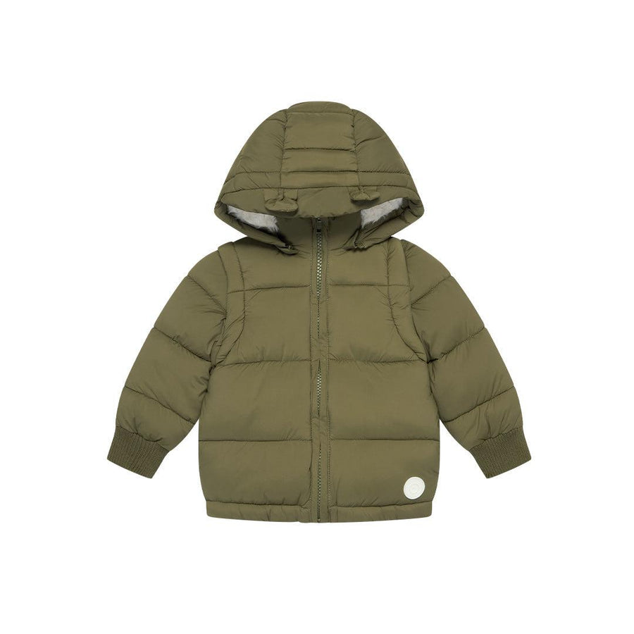 MORI Recycled Waterproof Padded 3-In-1 Coat - Olive