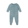 MORI Ribbed Clever Zip Sleepsuit - Blue - Blue / 3-6m [AWIN] [Natural Baby Shower Ltd]