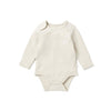 MORI Ribbed Long Sleeve Bodysuit - Ecru - Ecru / 0-3m [AWIN] [Natural Baby Shower Ltd]