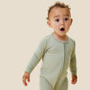 MORI Ribbed Clever Zip Sleepsuit