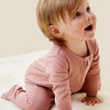 MORI Ribbed Clever Zip Sleepsuit