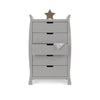 Obaby Stamford Tall Chest Of Drawers - Warm Grey [AWIN] [Natural Baby Shower Ltd]