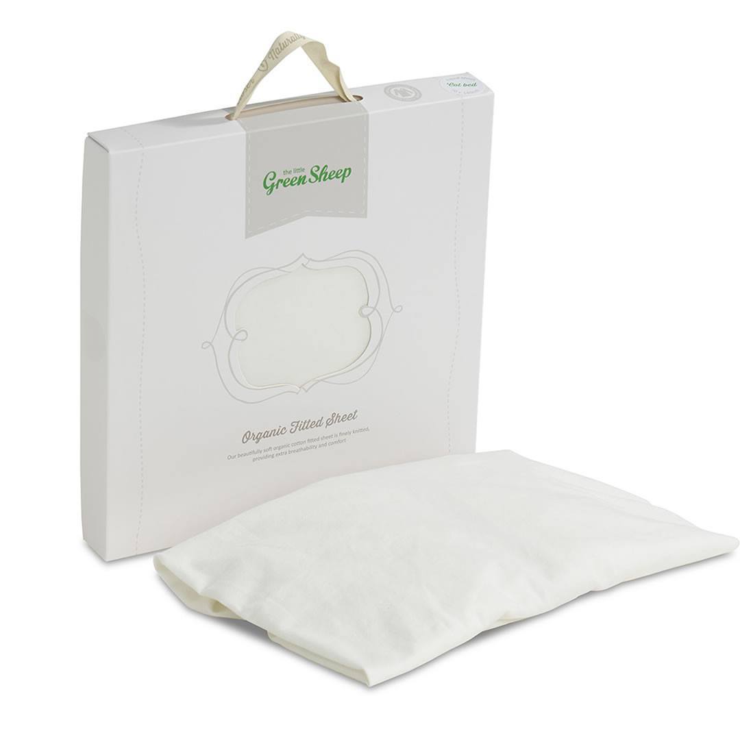 The Little Green Sheep Organic Jersey Fitted Sheet to fit Stokke/Leander Cot 70x120cm