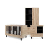 Tutti Bambini Como 3 Piece Room Set - Distressed Oak/Slate Grey - Distressed Oak/Slate Grey / Polyester Fibre Cot Bed Mattress [AWIN] [Natural Baby Shower Ltd]