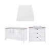 Tutti Bambini Verona 2 Piece Room Set - White/Oak - White/Oak / Pocket Sprung Cot Bed Mattress [AWIN] [Natural Baby Shower Ltd]