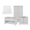 Tutti Bambini Verona 3 Piece Room Set - Dove Grey/Oak - Dove Grey/Oak / Pocket Sprung Cot Bed Mattress [AWIN] [Natural Baby Shower Ltd]