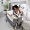 Tutti Bambini CoZee Air Bedside Crib - Oak and Charcoal - Oak and Charcoal [AWIN] [Natural Baby Shower Ltd]