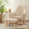 Tutti Bambini Jonah Rocking Chair + Foot Stool - Stone - Stone [AWIN] [Natural Baby Shower Ltd]