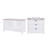 Tutti Bambini Verona 2 Piece Room Set - White/Oak - White/Oak / Natural Coir Fibre Cot Bed Mattress [AWIN] [Natural Baby Shower Ltd]