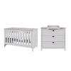 Tutti Bambini Verona 2 Piece Room Set - Dove Grey/Oak - Dove Grey/Oak / Pocket Sprung Cot Bed Mattress [AWIN] [Natural Baby Shower Ltd]
