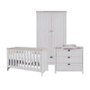 Tutti Bambini Verona 3 Piece Room Set - Dove Grey/Oak - Dove Grey/Oak / Pocket Sprung Cot Bed Mattress [AWIN] [Natural Baby Shower Ltd]