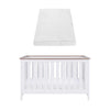 Tutti Bambini Verona Cot Bed - White/Oak - White/Oak / Natural Coir Fibre Cot Bed Mattress [AWIN] [Natural Baby Shower Ltd]