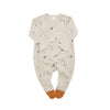 Organic Zoo Suit with Contrast Feet - Cotton Field - Newborn / Cotton Field [AWIN] [Natural Baby Shower Ltd]