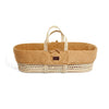 The Little Green Sheep Natural Quilted Moses Basket + Mattress - Honey [AWIN] [Natural Baby Shower Ltd]