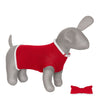 Anitas House Merino Dog Bow Red Doggy Jumper