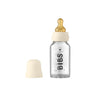BIBS Baby Glass Bottle Complete Set - Ivory - Ivory / 225ml [AWIN] [Natural Baby Shower Ltd]